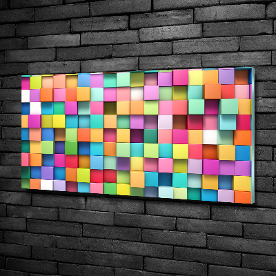 Glasbild Bunte Quadrate