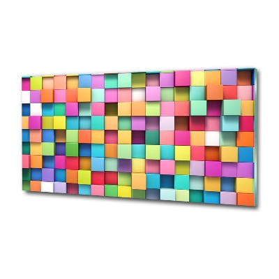 Glasbild Bunte Quadrate