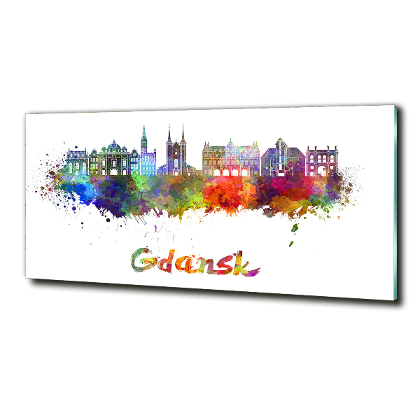 Foto glasbild Farbenfrohes Danzig