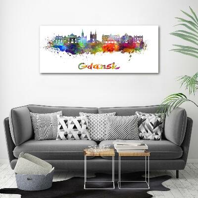 Foto glasbild Farbenfrohes Danzig