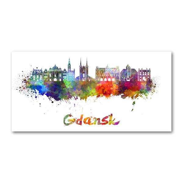 Foto glasbild Farbenfrohes Danzig