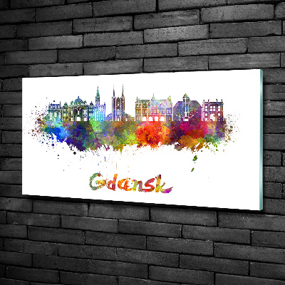 Foto glasbild Farbenfrohes Danzig