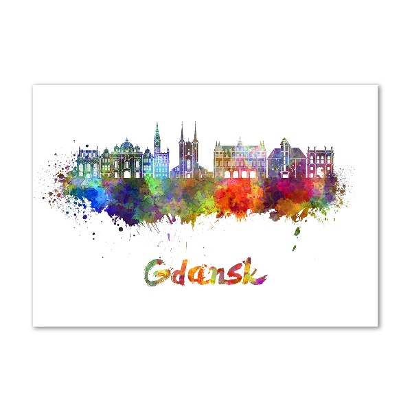 Foto glasbild Farbenfrohes Danzig