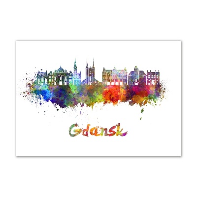 Foto glasbild Farbenfrohes Danzig