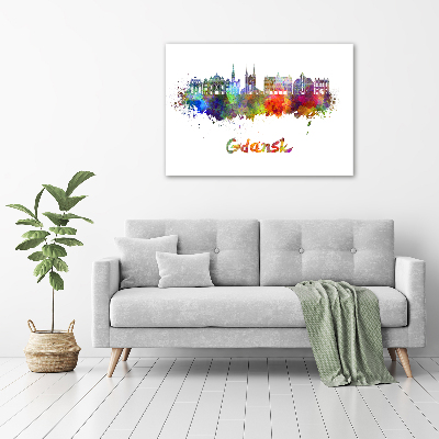 Foto glasbild Farbenfrohes Danzig