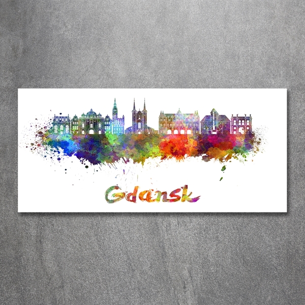 Foto glasbild Farbenfrohes Danzig