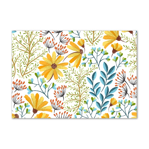 Foto glasbild Frühlingsblumen