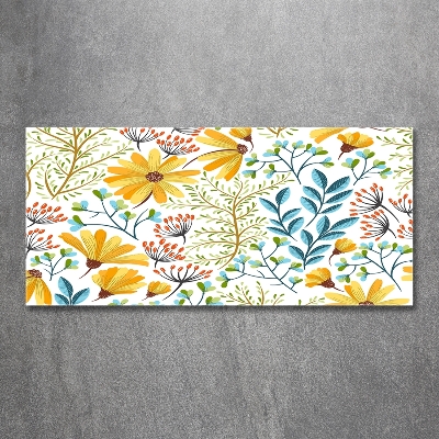 Foto glasbild Frühlingsblumen