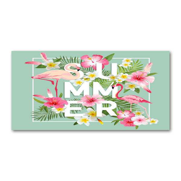 Bild auf glas Urlaub und Flamingos