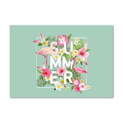 Bild auf glas Urlaub und Flamingos