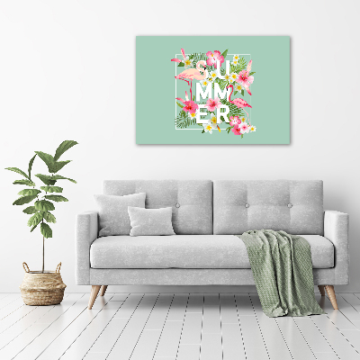 Bild auf glas Urlaub und Flamingos