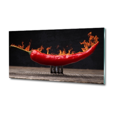Foto glasbild Chili-Pfeffer
