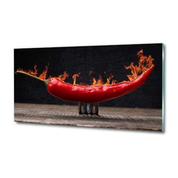 Foto glasbild Chili-Pfeffer