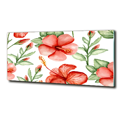 Foto glasbild Tropische Blumen