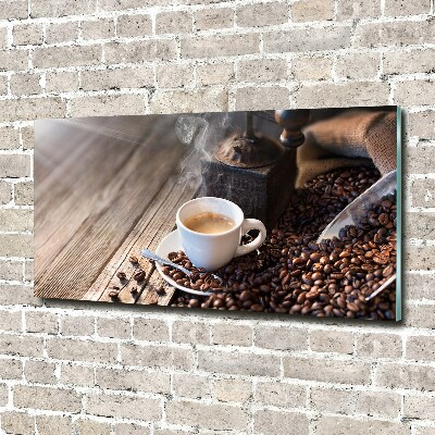 Foto glasbild Morgenkaffee