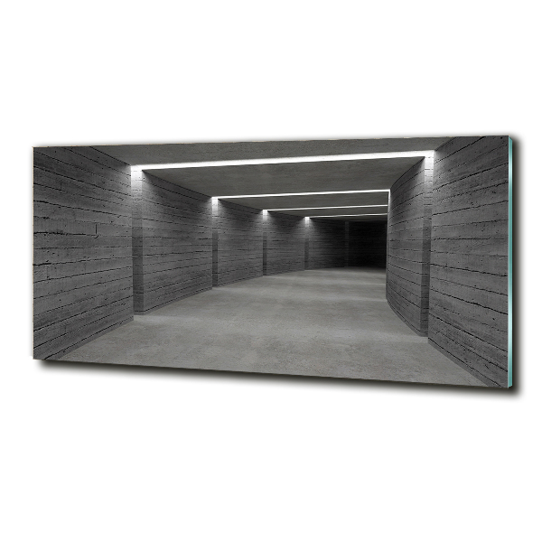 Foto glasbild Betontunnel