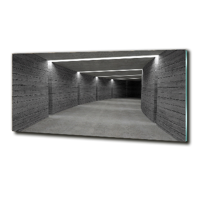 Foto glasbild Betontunnel