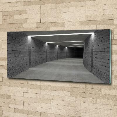 Foto glasbild Betontunnel