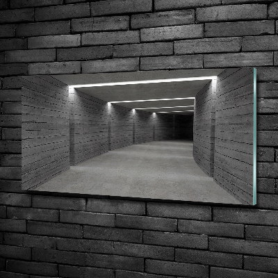 Foto glasbild Betontunnel