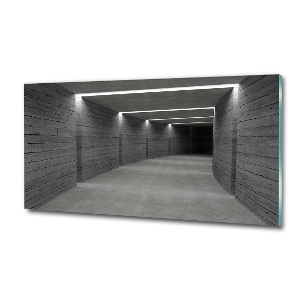 Foto glasbild Betontunnel