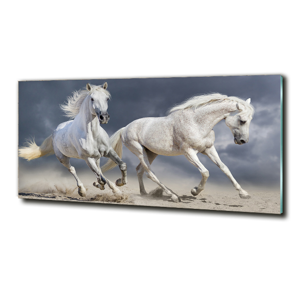 Glasbild Strand von White Horses