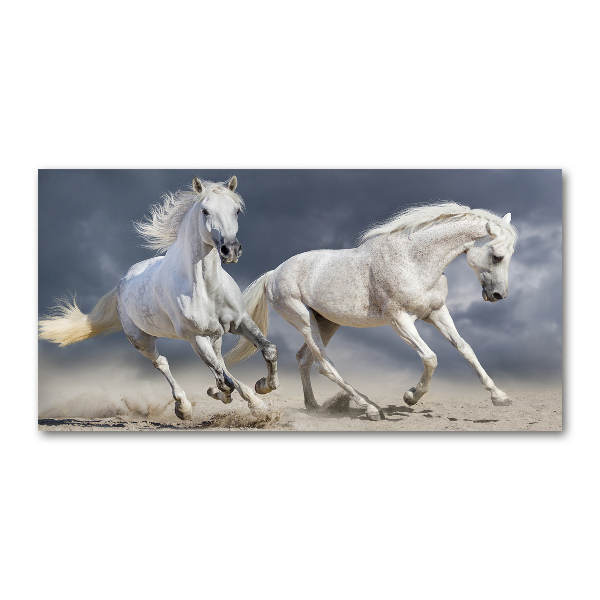Glasbild Strand von White Horses