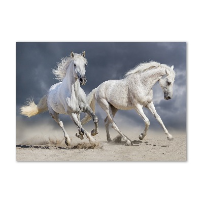 Glasbild Strand von White Horses