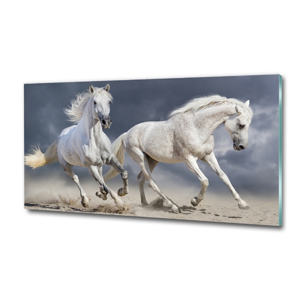 Glasbild Strand von White Horses