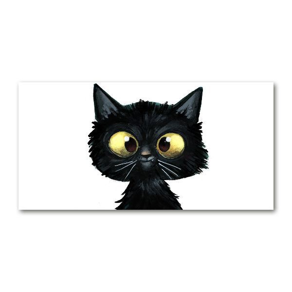 Foto glasbild Katzenillustration