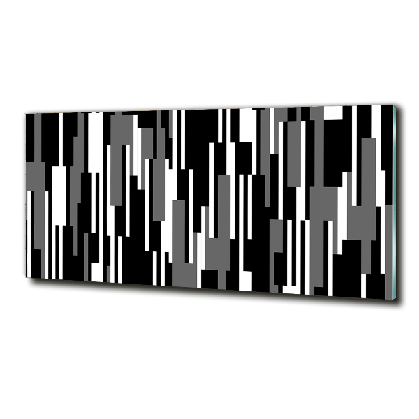 Foto glasbild Schwarze und weiße Linien