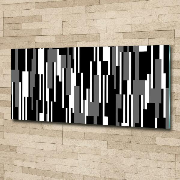 Foto glasbild Schwarze und weiße Linien