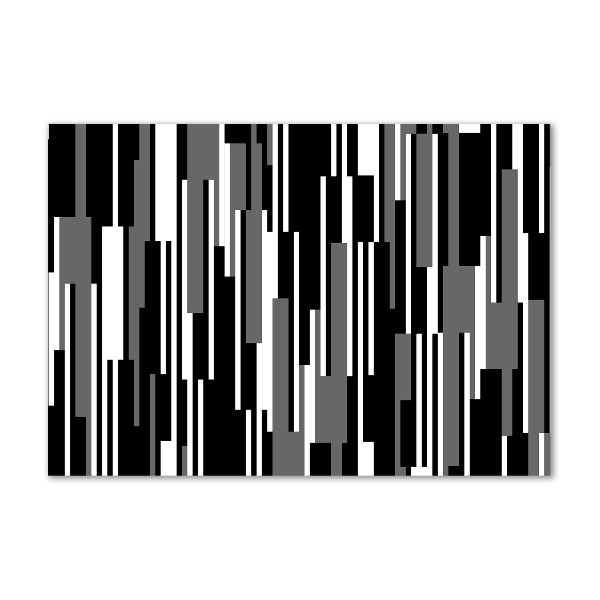 Foto glasbild Schwarze und weiße Linien
