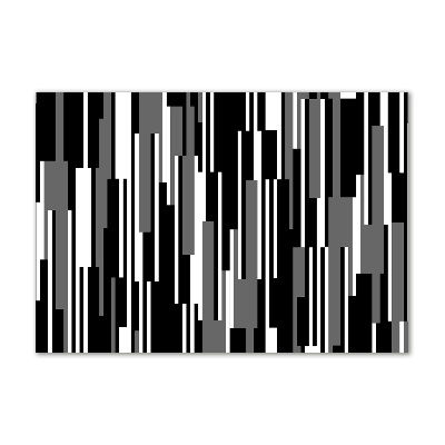 Foto glasbild Schwarze und weiße Linien