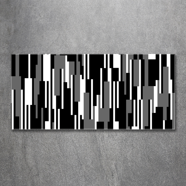 Foto glasbild Schwarze und weiße Linien