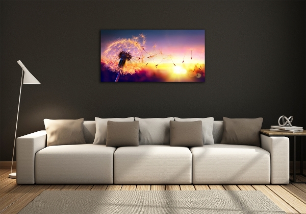 Foto glasbild Löwenzahn