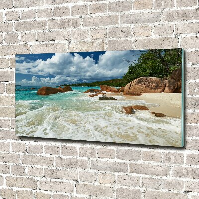 Bild auf glas Strand der Seychellen