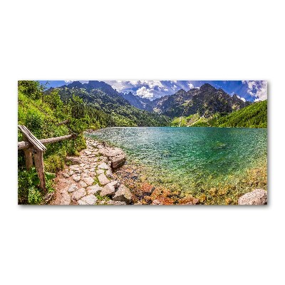 Glasbild Das Meeresauge der Tatra-Berge