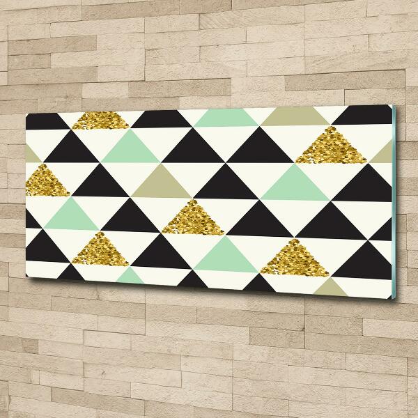 Glasbild Bunte Dreiecke