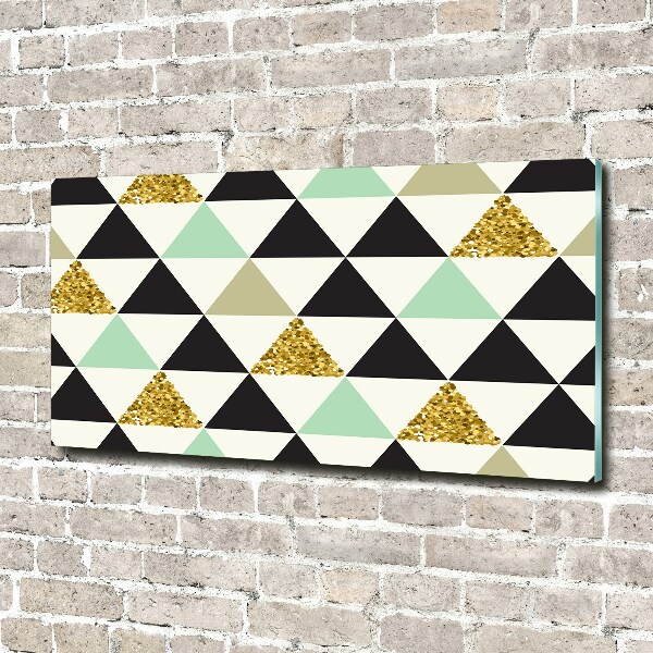 Glasbild Bunte Dreiecke