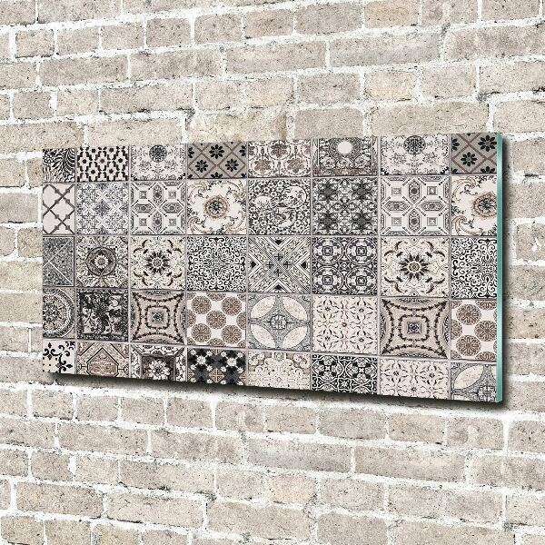 Foto glasbild Keramikfliesen