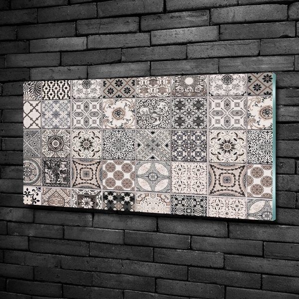 Foto glasbild Keramikfliesen