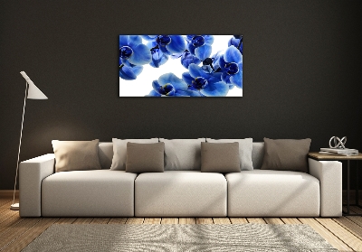 Foto glasbild Blaue Orchidee