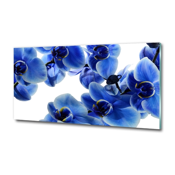 Foto glasbild Blaue Orchidee