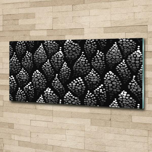 Bild auf glas Schwarze und weiße Punkte