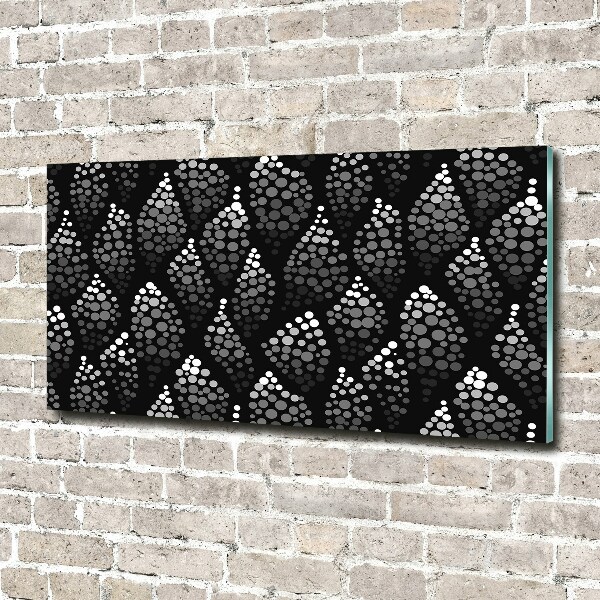 Bild auf glas Schwarze und weiße Punkte