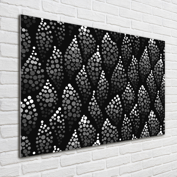 Bild auf glas Schwarze und weiße Punkte