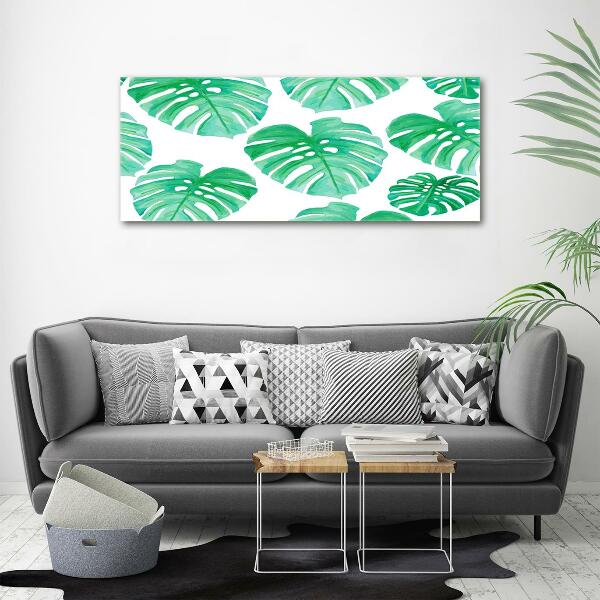 Glasbild Monstera