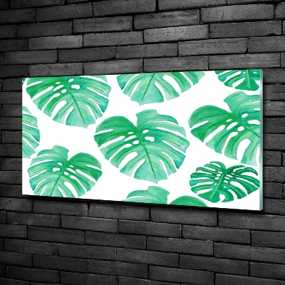 Glasbild Monstera