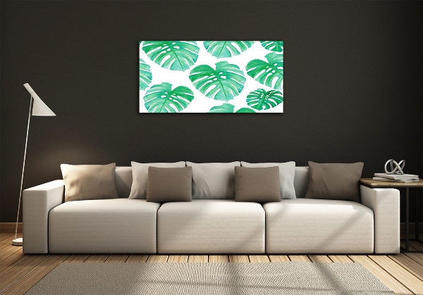 Glasbild Monstera