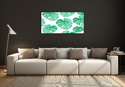 Glasbild Monstera